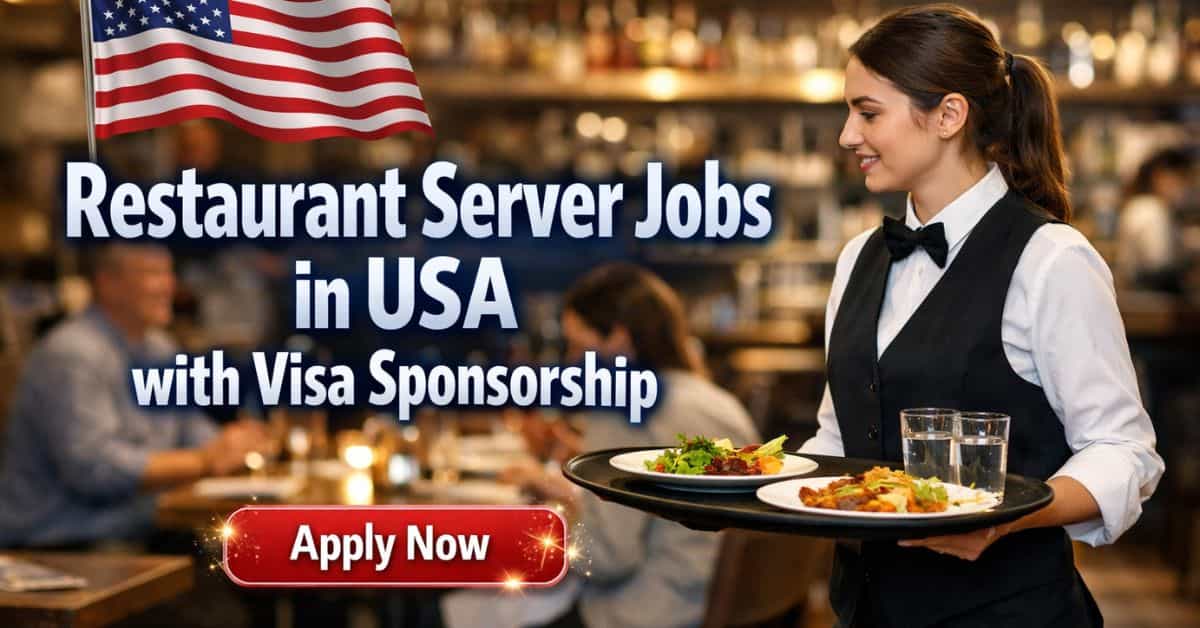 Restaurant Server Jobs in USA with Visa Sponsorship